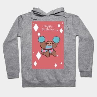 "Happy Birthday" Cheerleader Sloth Hoodie